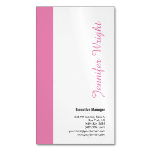 Cartão De Visitas Magnético Profissional minimalista pérola elegante simples