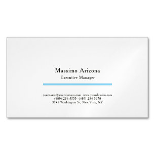 Cartão De Visitas Magnético Profissional Moderno Minimalista Simples
