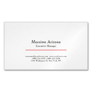 Cartão De Visitas Magnético Profissional Moderno Minimalista Simples