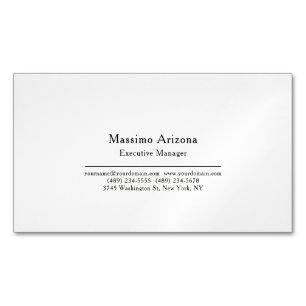 Cartão De Visitas Magnético Profissional Moderno Minimalista Simples