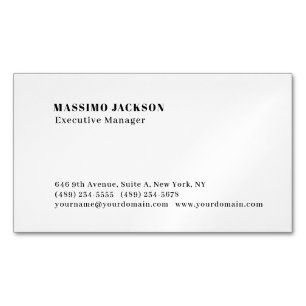 Cartão De Visitas Magnético Profissional simples minimalista moderno