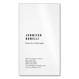 Cartão De Visitas Magnético Profissional simples minimalista moderno grosso tr