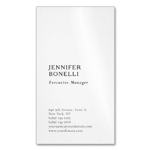 Cartão De Visitas Magnético Profissional simples minimalista moderno trendy