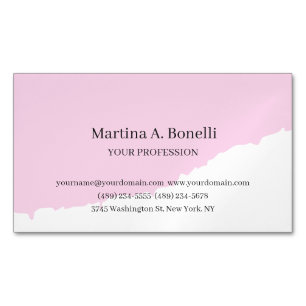 Cartão De Visitas Magnético Profissional Único Elegante Simples Especial