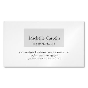 Cartão De Visitas Magnético Profissional Único Minimalista Simples