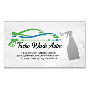 Cartão De Visitas Magnético Pulverização de Limpeza Automática   Bolhas de sab