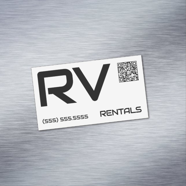 Cartão De Visitas Magnético QR Personalizado de aluguel RV 🔥 (Posição Original)