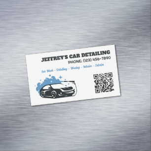Cartão De Visitas Magnético QR Personalizado de Detalhador Automático