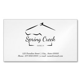 Cartão De Visitas Magnético Rancho de Cavalo | Fazenda de cavalos