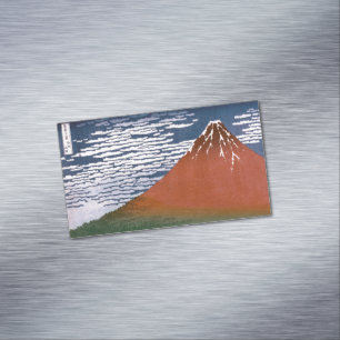 Cartão De Visitas Magnético Red Fuji, Aka Fujiyama Volcano Katsushika Hokusai