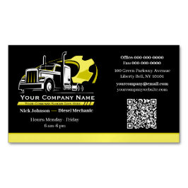 Cartão De Visitas Magnético Reparo profissional da empresa de transporte rodov