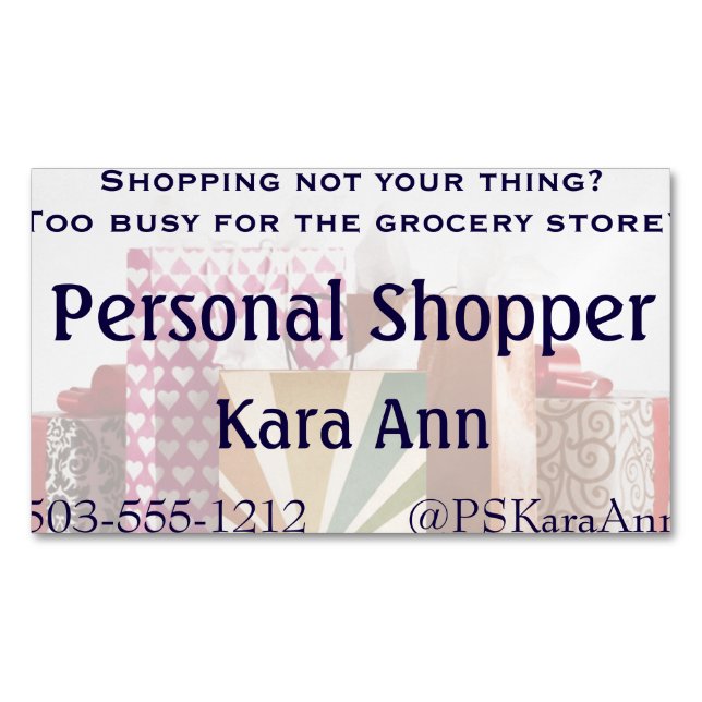 Cartão De Visitas Magnético Repetir negócios (Frente)