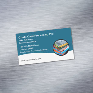 Cartão De Visitas Magnético Representante de Serviços de Processamento de Cart