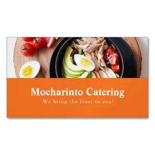 Cartão De Visitas Magnético Restaurante sofisticado e catering de alimentos pr