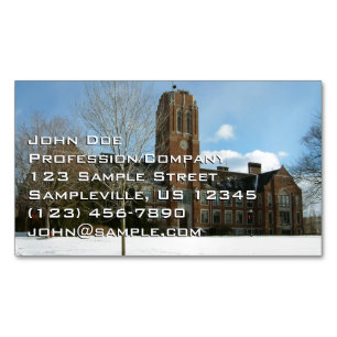 Cartão De Visitas Magnético Rockwell no inverno no Grove City College