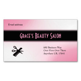 Cartão De Visitas Magnético Rosa Beauticista