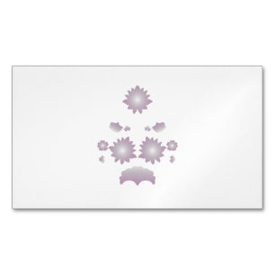 Cartão De Visitas Magnético Rosa decorativo de leite branco