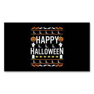 Cartão De Visitas Magnético Rouco | Rouco Black Halloween Figurino Preguiçoso