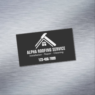 Cartão De Visitas Magnético Roupa de Reparação de Telhados de Handyman
