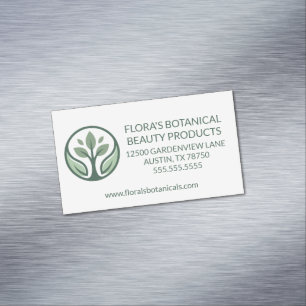 Cartão De Visitas Magnético Salão de Beleza & Produtos de Beleza Spa Natural