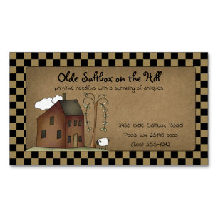 Cartão De Visitas Magnético Saltbox da Rússia primitiva em Kraft