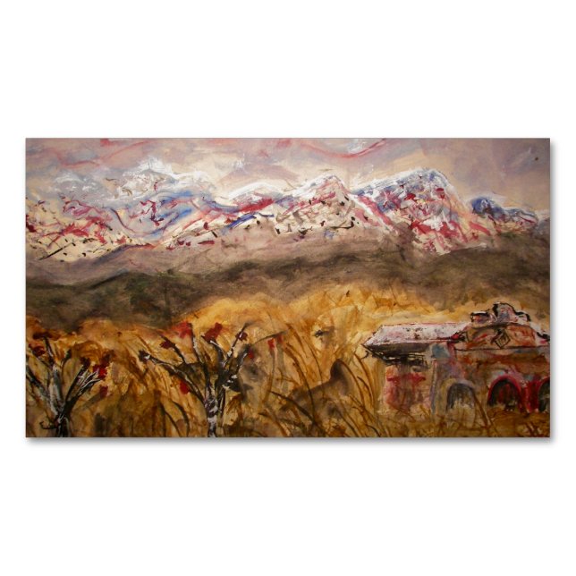 Cartão De Visitas Magnético Santa Fé New mexico (Frente)