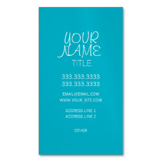 Cartão De Visitas Magnético Scuba Blue Freehand Simples