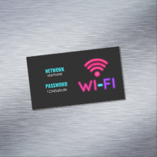Cartão De Visitas Magnético Senha de Rede Internet Wifi