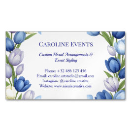 Cartão De Visitas Magnético Serenidade no Decor Doméstico Floral do Bloom Past