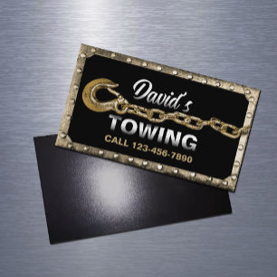 Cartão De Visitas Magnético Serviço de Aterro de Caminhão de Acionamento Doura