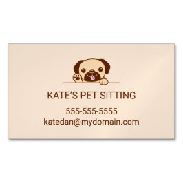 Cartão De Visitas Magnético Serviço de Sessão de Cachorro Cheio