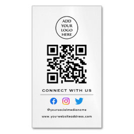 Cartão De Visitas Magnético Siga a Digitalização para se conectar conosco Códi