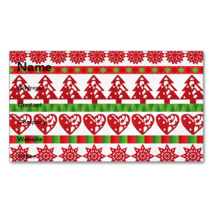 Cartão De Visitas Magnético Símbolos natalinos