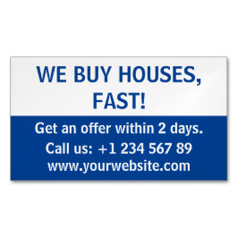 Cartão De Visitas Magnético Simples Investidor Imobiliário Que Comprares Casas