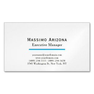 Cartão De Visitas Magnético Simples Minimalista Moderno Personalizável