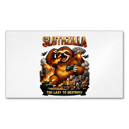 Cartão De Visitas Magnético Slothzilla Muito Preguiçoso para Destruir, Monstro