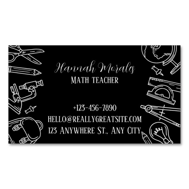 Cartão De Visitas Magnético SmartMath Tutoring Services (Frente)