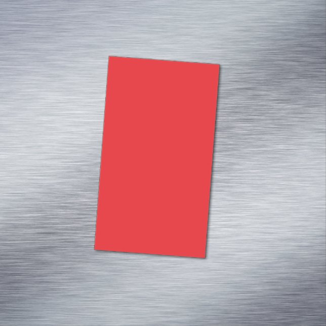 Cartão De Visitas Magnético Solid Red Background  (Posição Original)