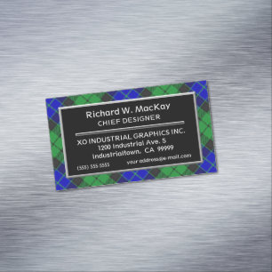 Cartão De Visitas Magnético Sotaque escocês Clan MacKay Tartan