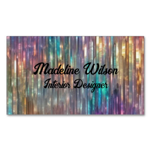 Cartão De Visitas Magnético Sparkly Holographic