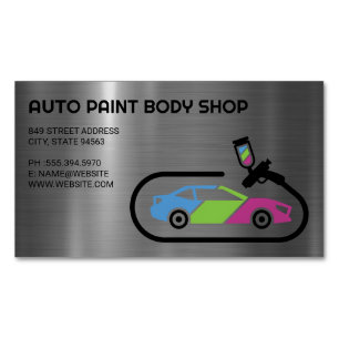 Cartão De Visitas Magnético Suporte Automotivo Pintura Automotiva