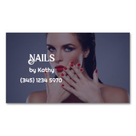 Cartão De Visitas Magnético Técnico Personalizado de Nail Fotográfica