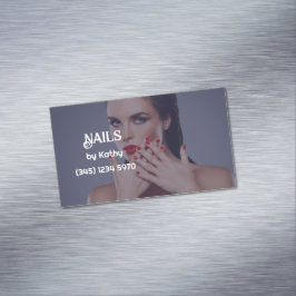 Cartão De Visitas Magnético Técnico Personalizado de Nail Fotográfica