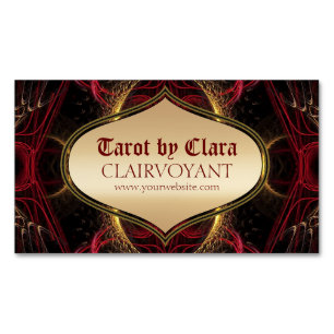 Cartão De Visitas Magnético Templo da Deusa Vermelha Tarot