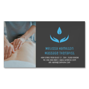 Cartão De Visitas Magnético Terapia de Massagem  Proprietário Do Spa