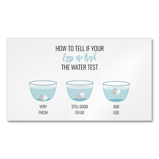 Cartão De Visitas Magnético Teste De Ovos Para O Magnete Lembrete Do Cliente D (Frente)