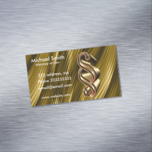 Cartão De Visitas Magnético Textura dourada