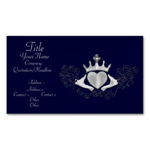 Cartão De Visitas Magnético The Claddagh (Prata)