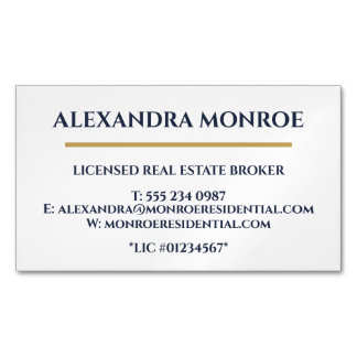 Cartão De Visitas Magnético Ultra-Modern Real Estate Business Card Magnet