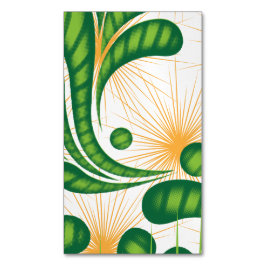 Cartão De Visitas Magnético Um padrão artístico verde e dourado representando